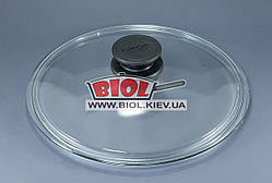 Кришка скляна 24 см низька кругла БІОЛ