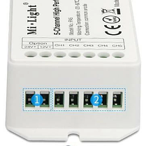 Підсилювач Mi-Light 5-канальний високопродуктивний (RGB+CCT) 12-24 V 15 A White/CCT/RGB/RGBW/RGB+CCT TK-5U, фото 2