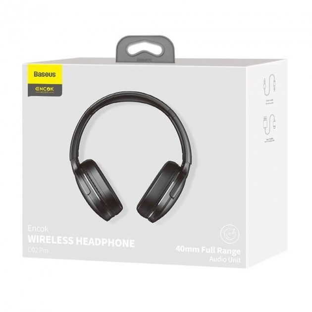 Навушники Великі Безпровідні (Bluetooth) Baseus Encok D02 Pro Black NGD02-C01