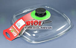 Кришка квадратна скляна 26х26 см висока БІОЛ