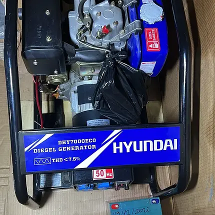Генератор дизельний однофазний HYUNDAI DHY 7000 eco на 5,5 квт в наявності, фото 2