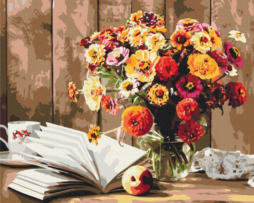Розмальовка по номерах BrushMe Книжковий натюрморт (BSM-B52766) 40 х 50 см, фото 1