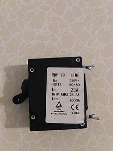 Вимикач автоматичний бензогенератора 23A 230V 50Hz
