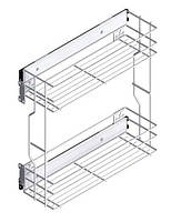 Карго 150 мм Rejs - 2 полки + доводчик, боковое, еф. Хром