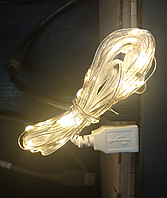 LED-гірлянди з usb для павербанків, тепле світло, 5 м