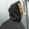 Толстовка чоловіча з капюшоном (XS-XXL), Чорна / Тепле худи на зиму XS, фото 8