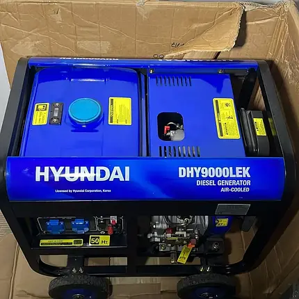 Генератор дизельний однофазний HYUNDAI DHY 9000LEK на 7-7.5квт в наявності, фото 2