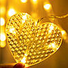 Гірлянда Штора 2,5 м, із Серцями "LOVE", 220В, Теплий білий / Світлодіодна LED гірлянда на вікно з фігурками, фото 6