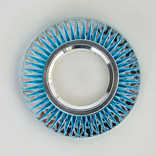 Точковий світильник з вбудованим LED підсвічуванням 3 Вт під лампочку MR 16 колір каркасу блакитний D-31-643 BL