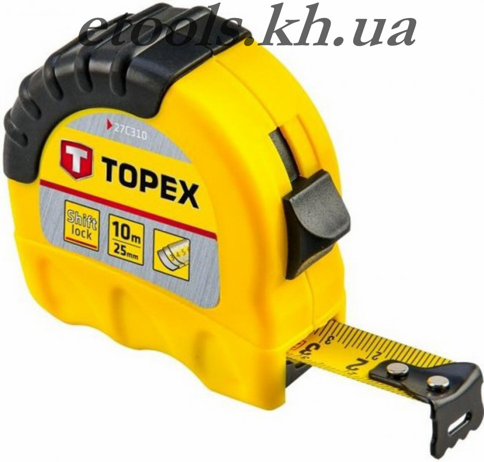 Рулетка Shiftlock 10 м Topex 27C310, фото 1