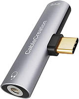 CableCreation USB C на 3,5 мм адаптер для наушников и зарядного устройства Hi-Res Audio 2in1 Type C на 3,5 мм