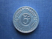 Монета 5 центов Нидерландские Антильские острова Антилы 2022