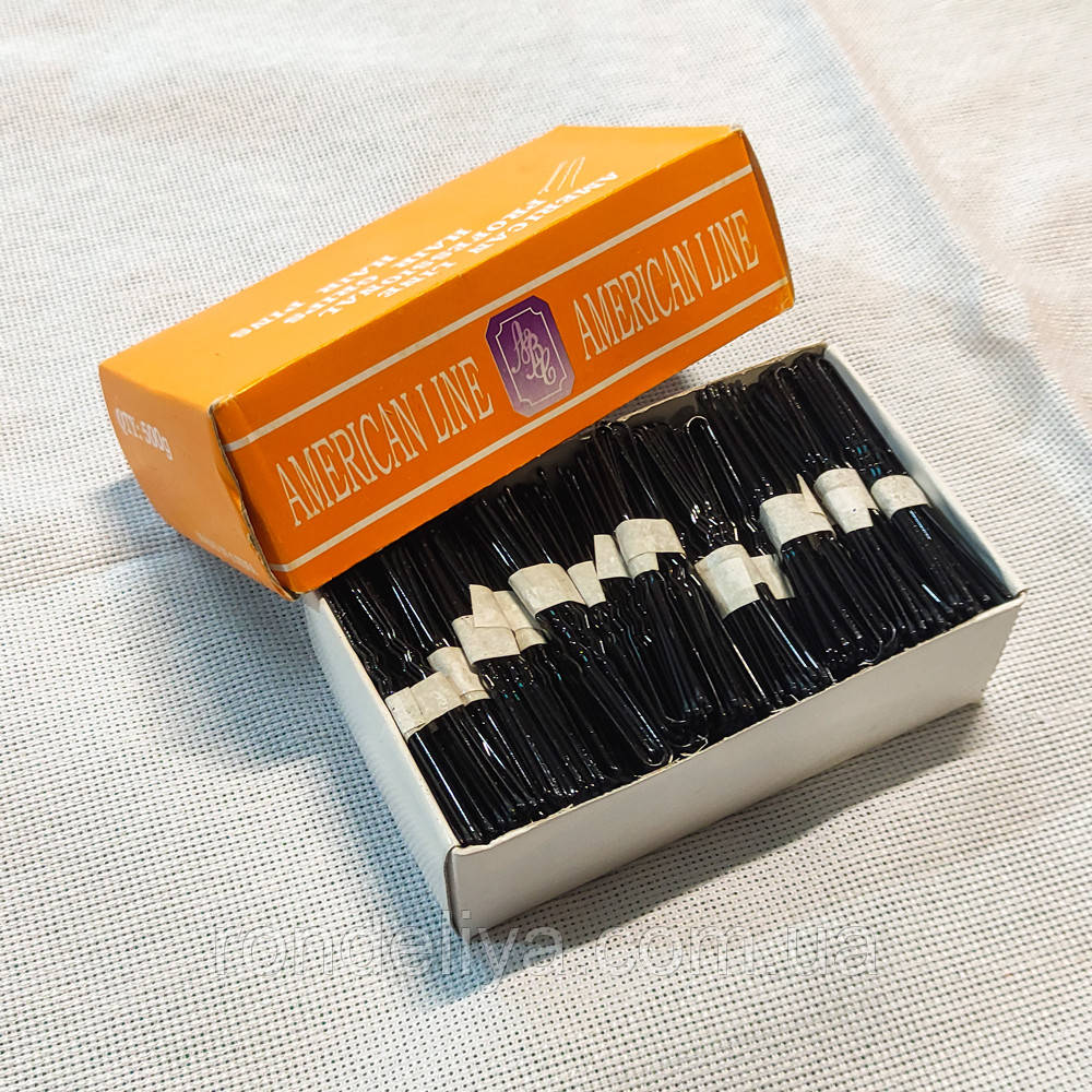 Шпилька для волосся  невидимка "Довга" 7 см набір шпильок 50 шт, фото 1