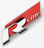 Табличка металлическая Емблема VW Volkswagen R-line Шильдик напис black на кришку багажника крило червона