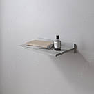 Полиця настінна пряма для книг або декору Маленька 440 мм Полиці книжкові навісні з Ламінованного ДСП, фото 5