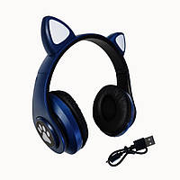 Беспроводные наушники Cat Ear с кошачьими ушками blue (JST-B39MBU)