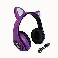 Беспроводные наушники Cat Ear с кошачьими ушками purple (JST-B39MPP)