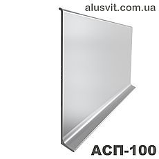 Плінтус накладний алюмінієвий АСП-100, 100х12х2600мм, чорний, фото 2