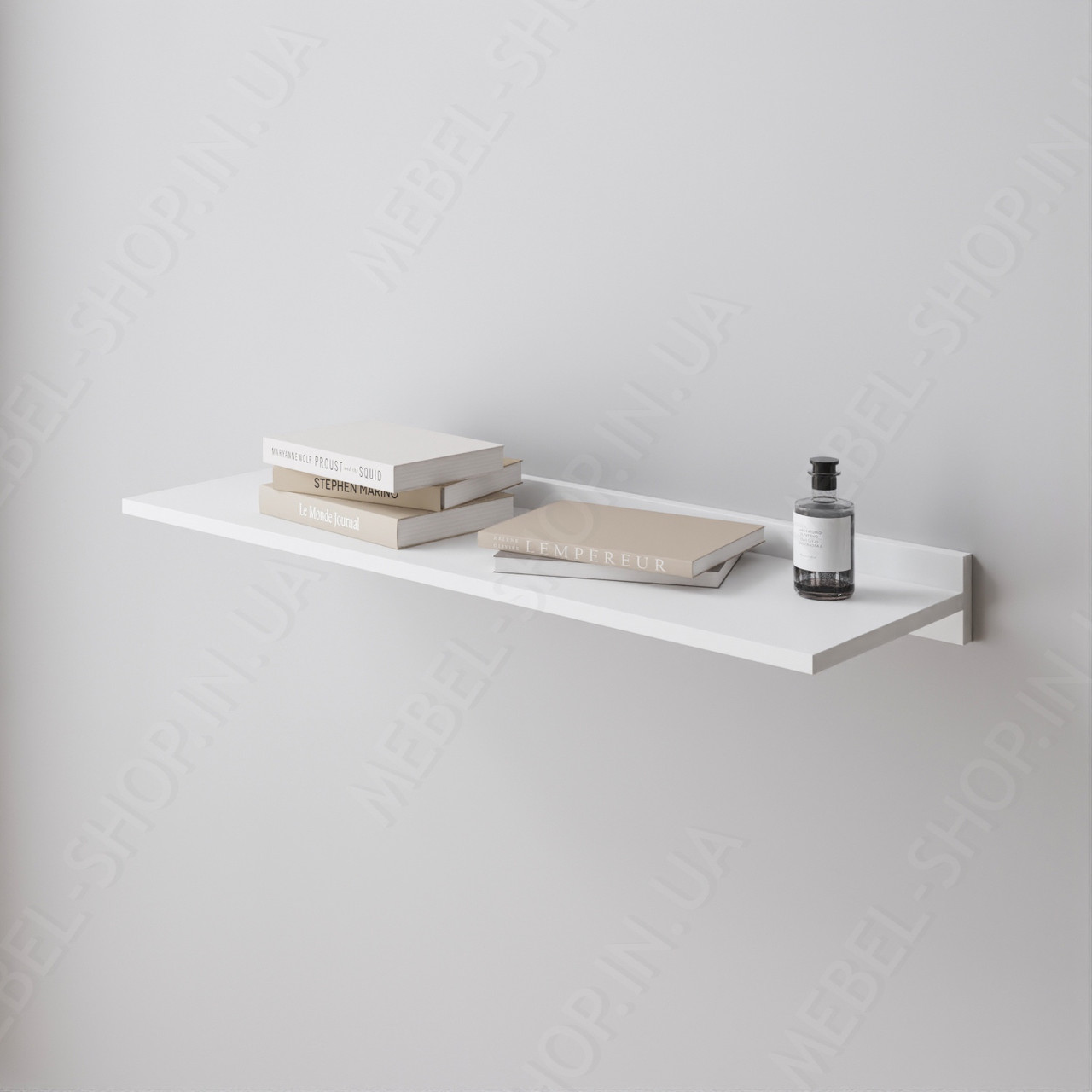 Велика полиця навісна на стіну вітальні 880 мм завширшки Декоративні настінні полиці для книжок і квітів з ЛДСП, фото 1