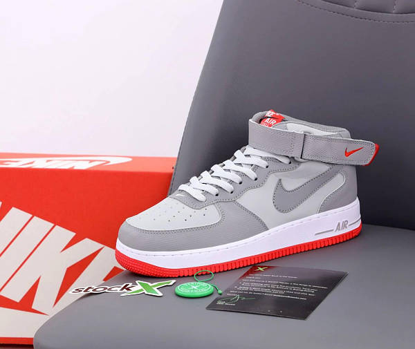 Nike air force 1 grey mid hotsell