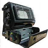 Газова портативна туристична плита нагрівач інфрачервоний газовий керамічний 2в1 Happy Home, фото 6