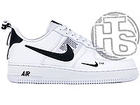 Женские кроссовки Nike Air Force 1 Low Utility White Black (с мехом) AJ7747-100