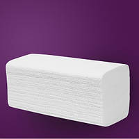 Рушник білий "VV", 2-шаровий (150 шт.) (25)