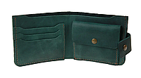 Портмоне жіноче шкіряне жіночий жіночий гаманець із натуральної шкіри зелений