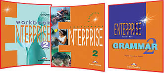 Enterprise 2 Elementary. Course+Workbook. Повний комплект книг з англійської мови. Підручник+Зошит+Граматика