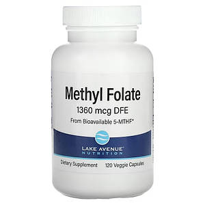 Метілфолат Lake Avenue Nutrition Methyl Folate 1360 мкг DFE 120 капс.