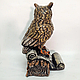 Скарбничка з гіпсу Сова на пергаменті 37 см, фото 3