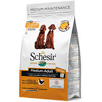 Сухий монопротеїновий корм для собак середніх порід Schesir Dog Medium Adult Chicken з куркою 3 кг