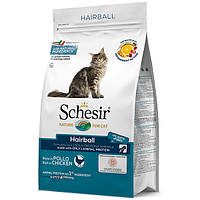 Сухой монопротеиновый корм для котов с длинной шерстью Schesir Cat Hairball для выведения шерсти  1.5 кг