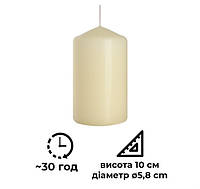 Свічка столова циліндр Bispol sw60/100-011 Молочний
