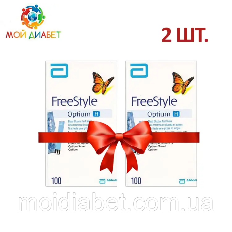Тест смужки FreeStyle Optium H 100 шт. 2 паковання