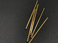 Заготовки для длинных серьг металлические длиной 50 мм для самостоятельного изготовления украшений, золото