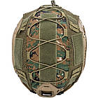 Чохол-кавер на каску шолом типу Fast/Фаст, Elastic Cord Pixel Multicam (DW), фото 3