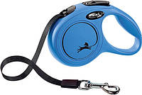 Flexi Classic XS поводок-рулетка для кошек и собак до 12 кг, лента, 3 м, синий