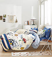 Комплект постільної білизни Bella Villa сатин полуторний синій (B-0322 Sn)