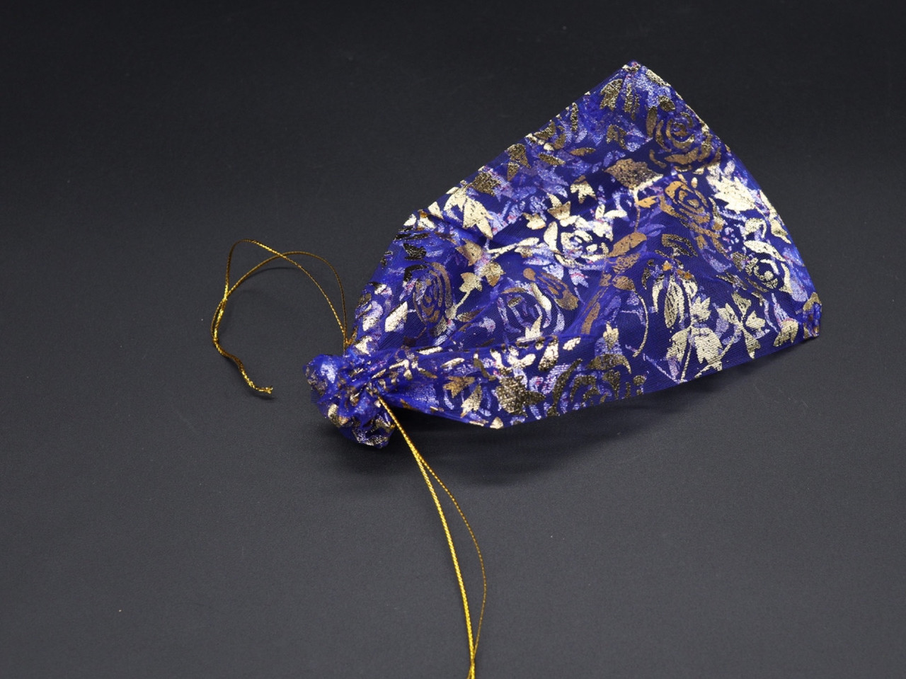 Подарочные мешочки из органзы упаковочные оптом Цвет синяя роза. 13х18см - фото 1 - id-p1732208409