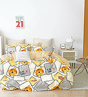 Комплект постільної білизни Bella Villa сатин полуторний жовтий (B-0330 Sn)