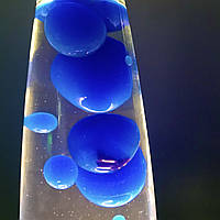 Парафиновая Лавовая лампа. Лава лампа Wax Lamp бульки Синяя 41 см