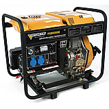 Генератор дизельний однофазний Forte FGD-6500E (4.8 кВт) з електричним стартером, фото 2