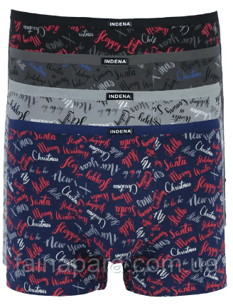 Чоловічі бавовняні труси боксери з тонкою резинкою Indena L, фото 1