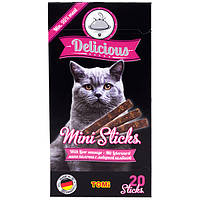Лакомство для котов TOMi Delicious Mini Sticks Liver Sausage с ливерной колбасой 40 г