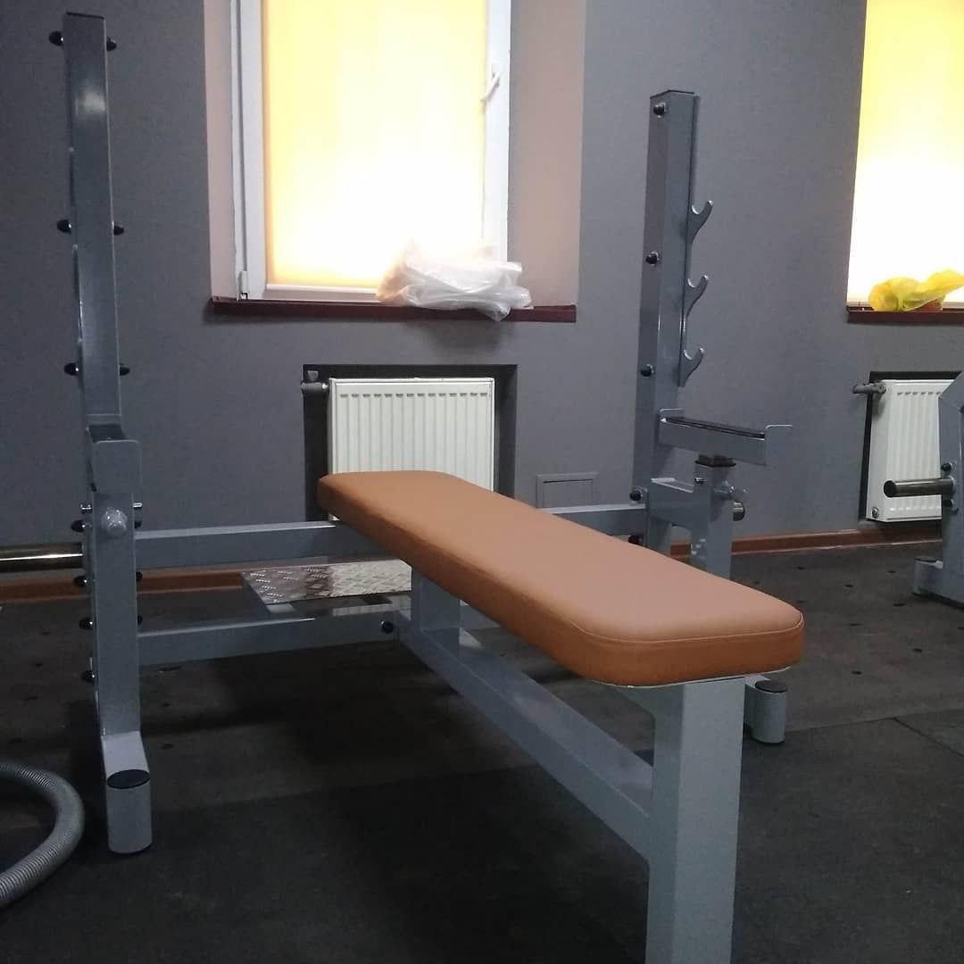 Лавка горизонтальна зі страховкою Sport Профсерія Стійки, лавки для жиму і присідань