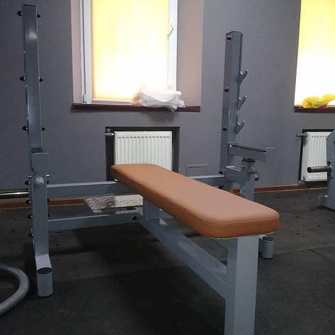 Лавка горизонтальна зі страховкою Sport Профсерія Стійки, лавки для жиму і присідань, фото 1