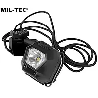 Тактический налобный фонарь Mil-Tec с клипсой белый красный LED SMD