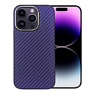 Карбоновий чохол для Apple iPhone 14 Pro Max Karbon case (Purple)