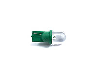 Лампа автомобильная диодная T10 W2.1*9.5D Зеленая. Лампа габаритная без цокольная
